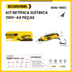 kit retífica elétrica 110v 135w 44pcs 32000rpm bom-96031