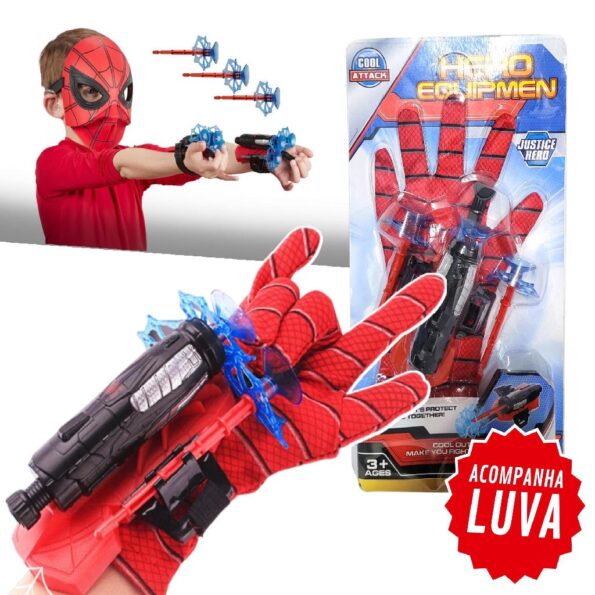 luva lança teia spyder homem aranha g-17993