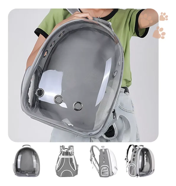mala mochila para transporte pet namc73 napoles 44x32x18cm-cinza1