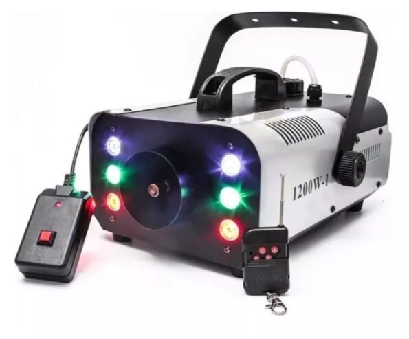 maquina de fumaça 1200w com 6leds rgb lk-y9 luatek3