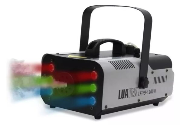 maquina de fumaça 1200w com 6leds rgb lk-y9 luatek4