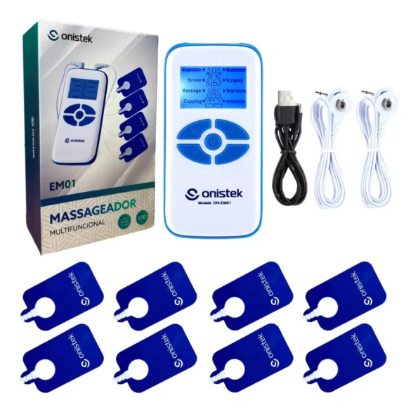 massageador fisioterapia multifuncional pulso eletrico on-em013