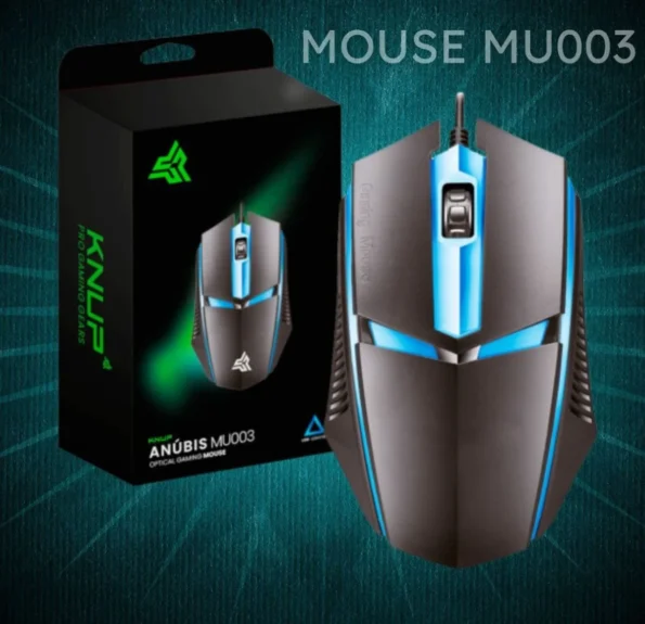 mouse gamer led anubis mu003 1200dpi knup1