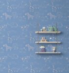 papel de parede 45cmx5m decorativo interponte pvc hd68138-animais azul