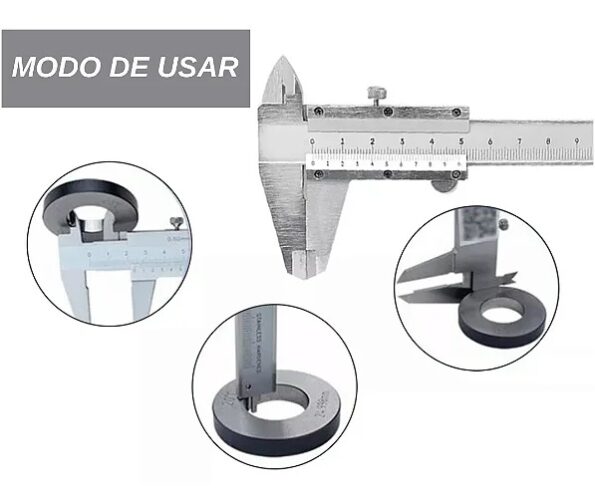 paquímetro universal 150mm x 0,2mm profissional em aço lwj-309.1