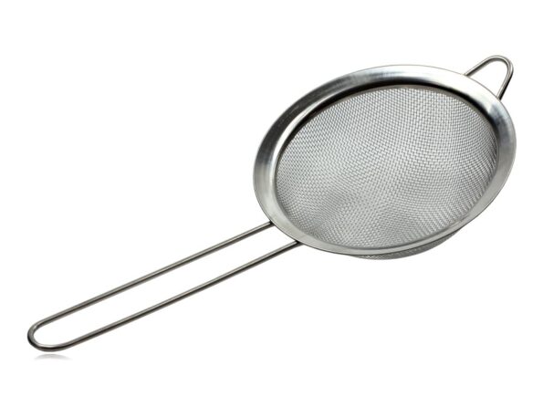 peneira crivo com cabo 12cm metal sq-3698