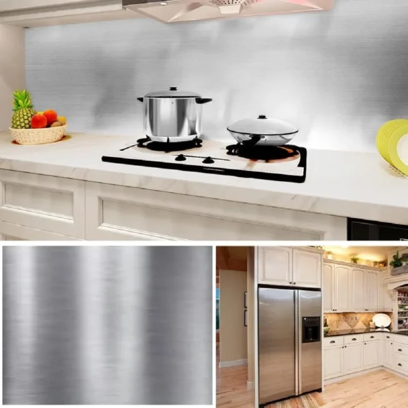 placa decorativa prata 60x30cm autoadesivo hd832402