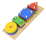 prancha de formas geométricas em madeira brinquedo educativo 1