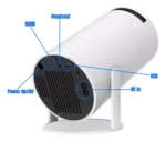 projetor data show led hy300 wifi 6 4k 1080p ultra hd android 11 8000 lumens
