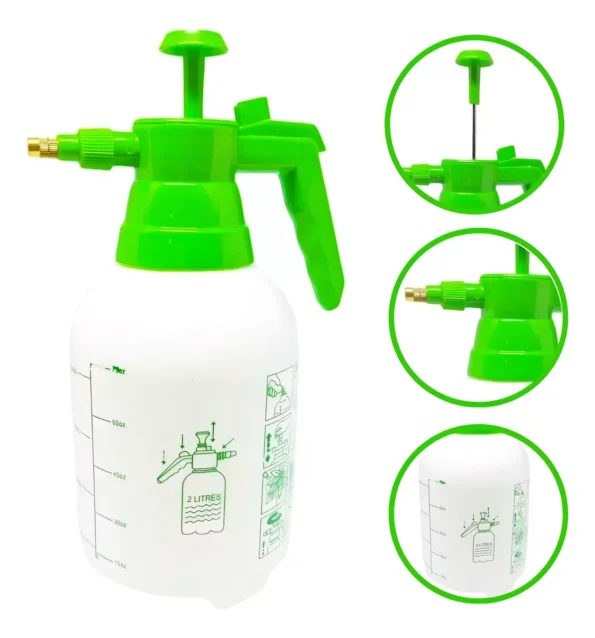 pulverizador borrifador manual pressão 2 litros profissional ju-40 cor verde