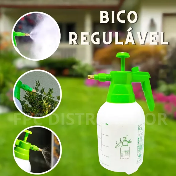 pulverizador borrifador manual pressão 2 litros profissional ju-40 cor verde2