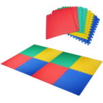 puzzles foaming piso para crianças amarelo vermelho azul