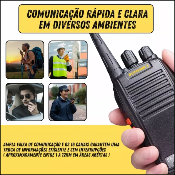 radio comunicador ht walk talk dual band uh bom-5701 bomvink6