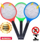 raquete mata mosquito pernilongo inseto recarregável bivolt cor vermelho (1)