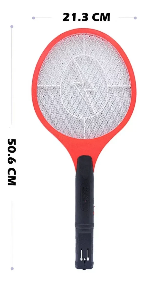 raquete mata mosquito pernilongo inseto recarregável bivolt cor vermelho (2)