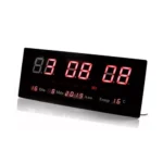 relogio de led digital de parede lk-2616 luatek 25x16x3cm