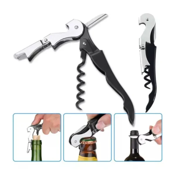 saca rolhas abridor aço 3em1 12cm sq-4348