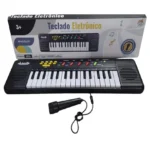 teclado musica infantilcom microfone 32 teclas 50x15x5cm tk-ab2939 preto (1)