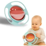 tigela giratória prato infantil segura alimento bowl 360° hm-592-bege verde