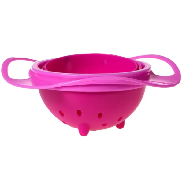 tigela infantil segura alimento bowl 360° hm-592-rosa