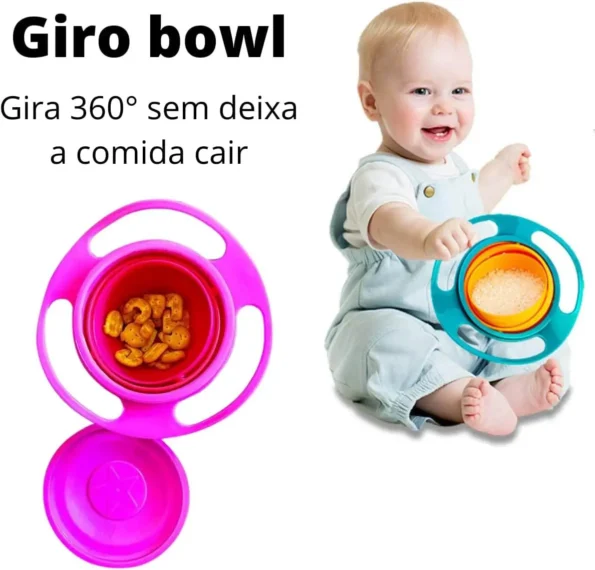 tigela infantil segura alimento bowl 360° hm-592-rosa2