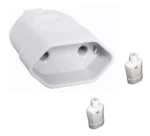 tomada 2 pinos bipolar 10a 250v femea branco iex (1)