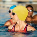 touca de natação silicone sun way elp0521 profissional-amarelo 3