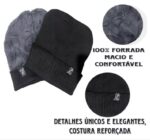 touca sport gorro flanelada 21x24cm poliester hl89212
