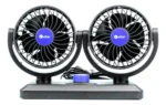ventilador duplo automotivo 360º aiker ava-412 12v 6.5w 500g