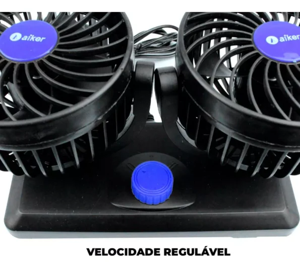 ventilador duplo automotivo 360º aiker ava-412 12v 6.5w 500g2