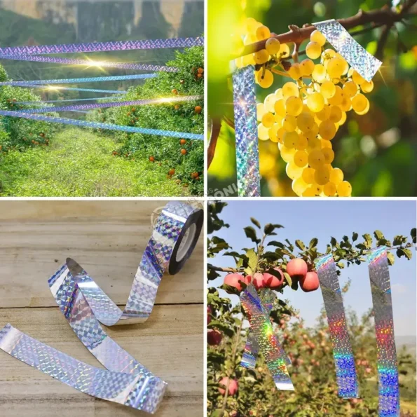 Rolo Refletivo 45 Metros Anti Pássaro Fita Repelente Horta 1