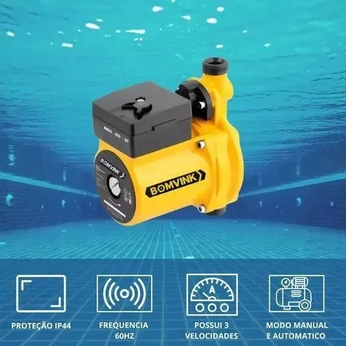bomba de pressurização de agua 120w-110v bomvink bom-8707 1