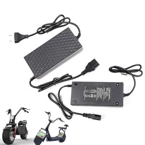 carregador de bateria moto bicicleta bivolt dc-60.2v 2a