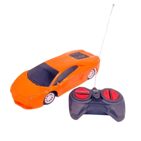 carro a controle remoto 4 funçães a pilha no.317-11 model car 18x8cm laranja
