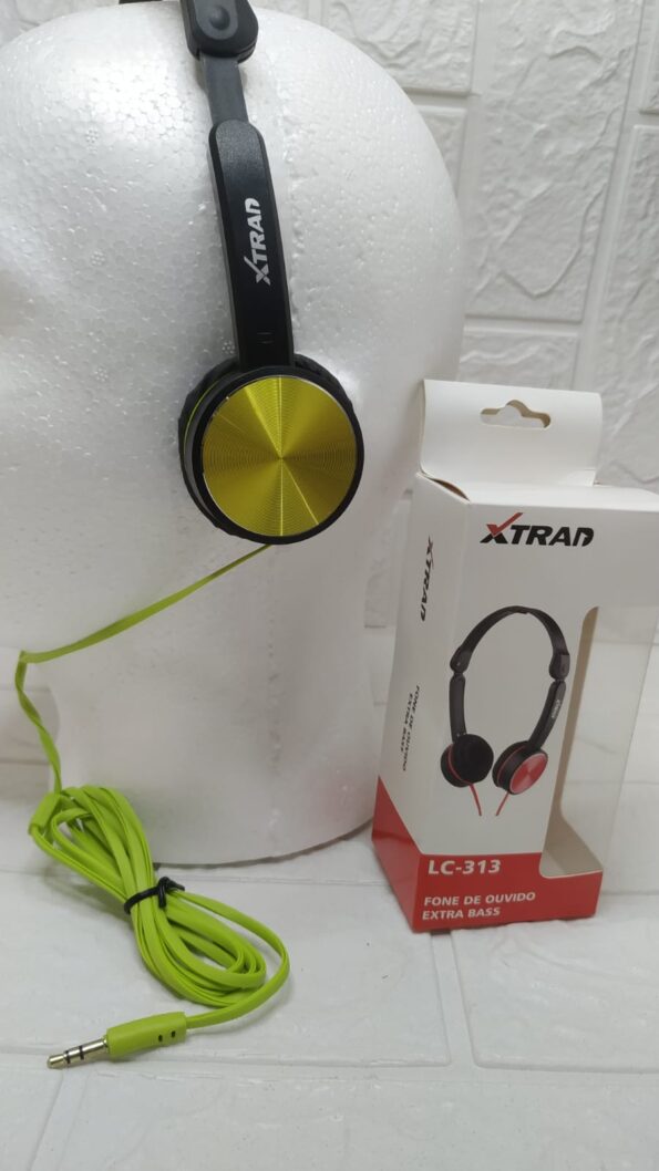 fone de ouvido extra bass lc-313 3.5mm p2 15mw xtrad-preto com verde2