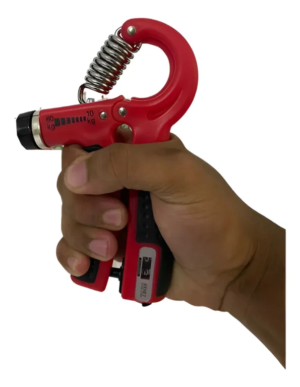 hand grip para antebraço ajustavel c contador 10kg – 60kg cor vermelho 1