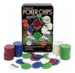 kit poker profissional em lata 100 fichas jogo baralho 2