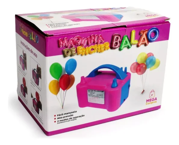máquina de encher bexiga baloes 2 bicos bomba elétrica bivolt (1)
