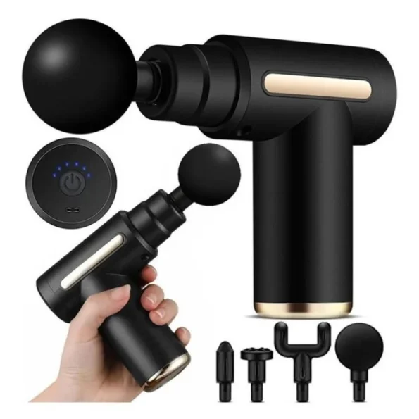 massageador elétrico profissional muscular portátil massagem preto kp-em12 1