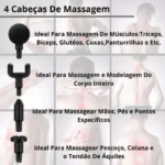massageador elétrico profissional muscular portátil massagem preto kp-em12 2