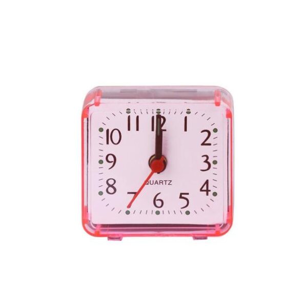 mini relogio de mesa despertador cn915 5cmx5cm vermelho