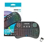 mini teclado wireless com led controle remoto le-7716
