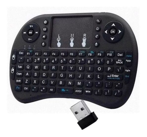 mini teclado wireless com led controle remoto le-77163