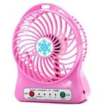 mini ventilador portatil recarregavel 1.0a 5v le-5707 lelong-rosa