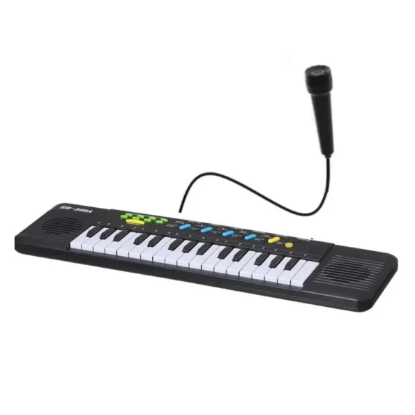piano teclado brinquedo infantil microfone karaoke musica 3