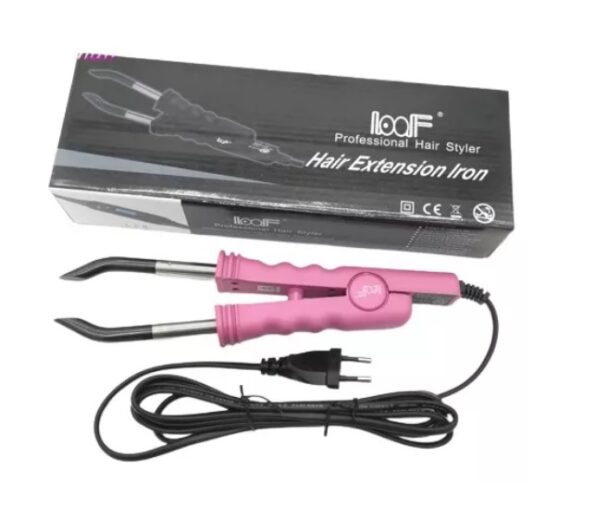 pinça mega hair profissional l-618 25w biv loof reta- cor rosa1