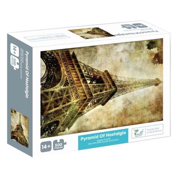 quebra-cabeça de 500 peças – torre eiffel 52x37cm 1