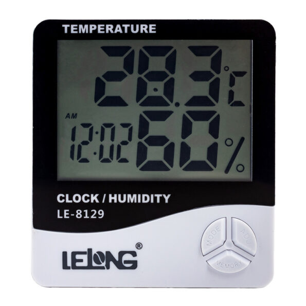 relogio de mesa com medidor de temperatura e umidade le-8129