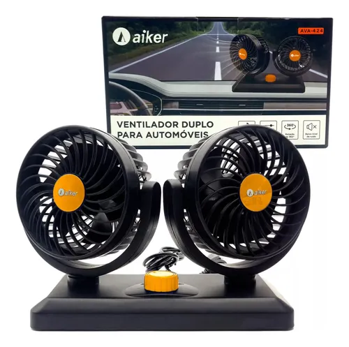 ventilador duplo automotivo carro 12v caminhão para painel de carro ava-424 (1)