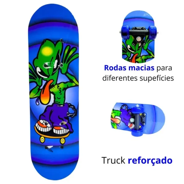 Skate Semi Profissional Infantil 30 Kg Jr Unisex Estampado 1